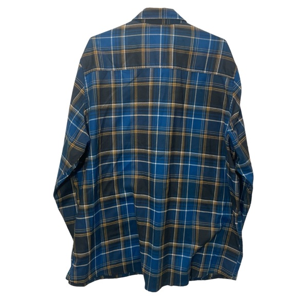 Official Men's Swiss Tech Blue Plaid Flannel Button Shirt Multicolor Sz 2XL - Picture 2 of 5